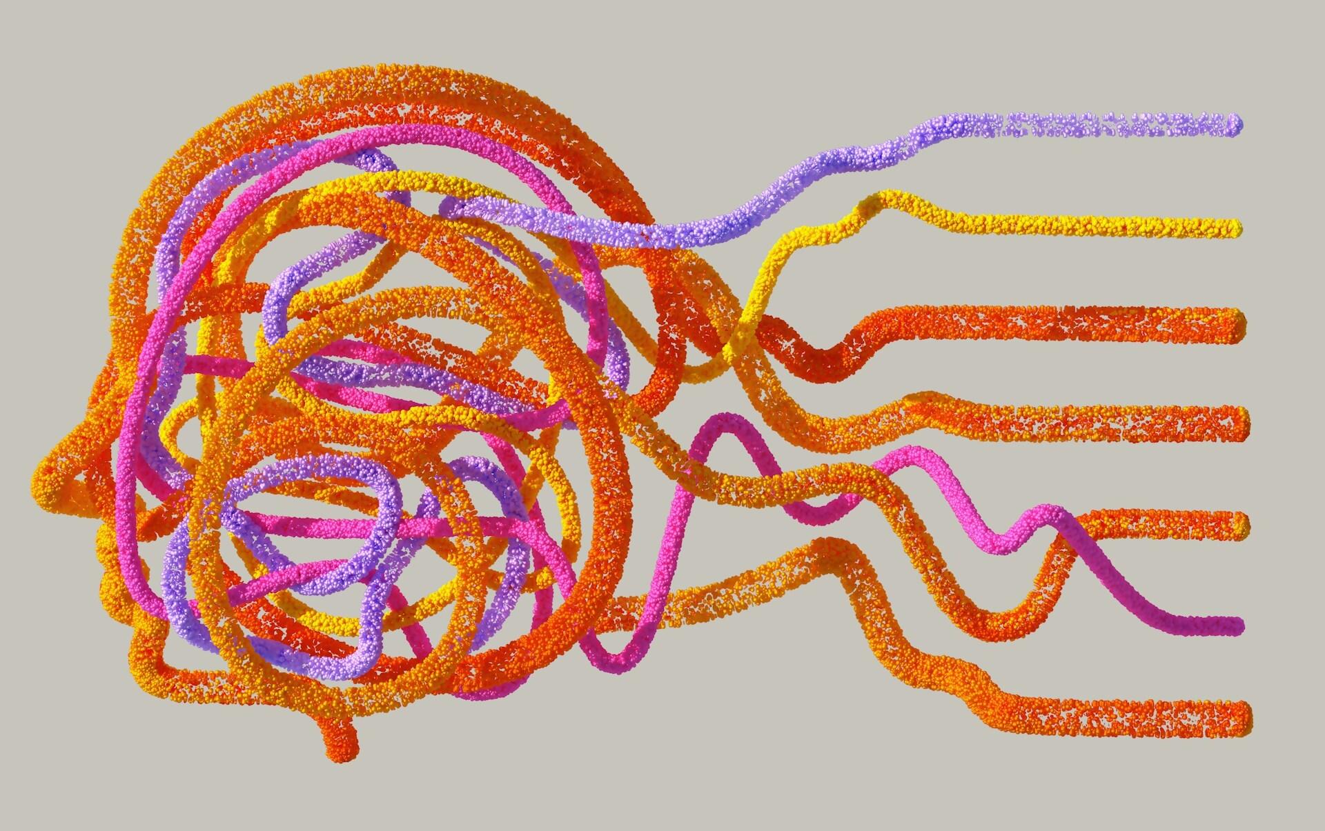An artist’s illustration of artificial intelligence (AI). This image depicts how AI can help humans to understand the complexity of biology. It was created by artist Khyati Trehan as part of the Visualising AI project launched by Google DeepMind." w